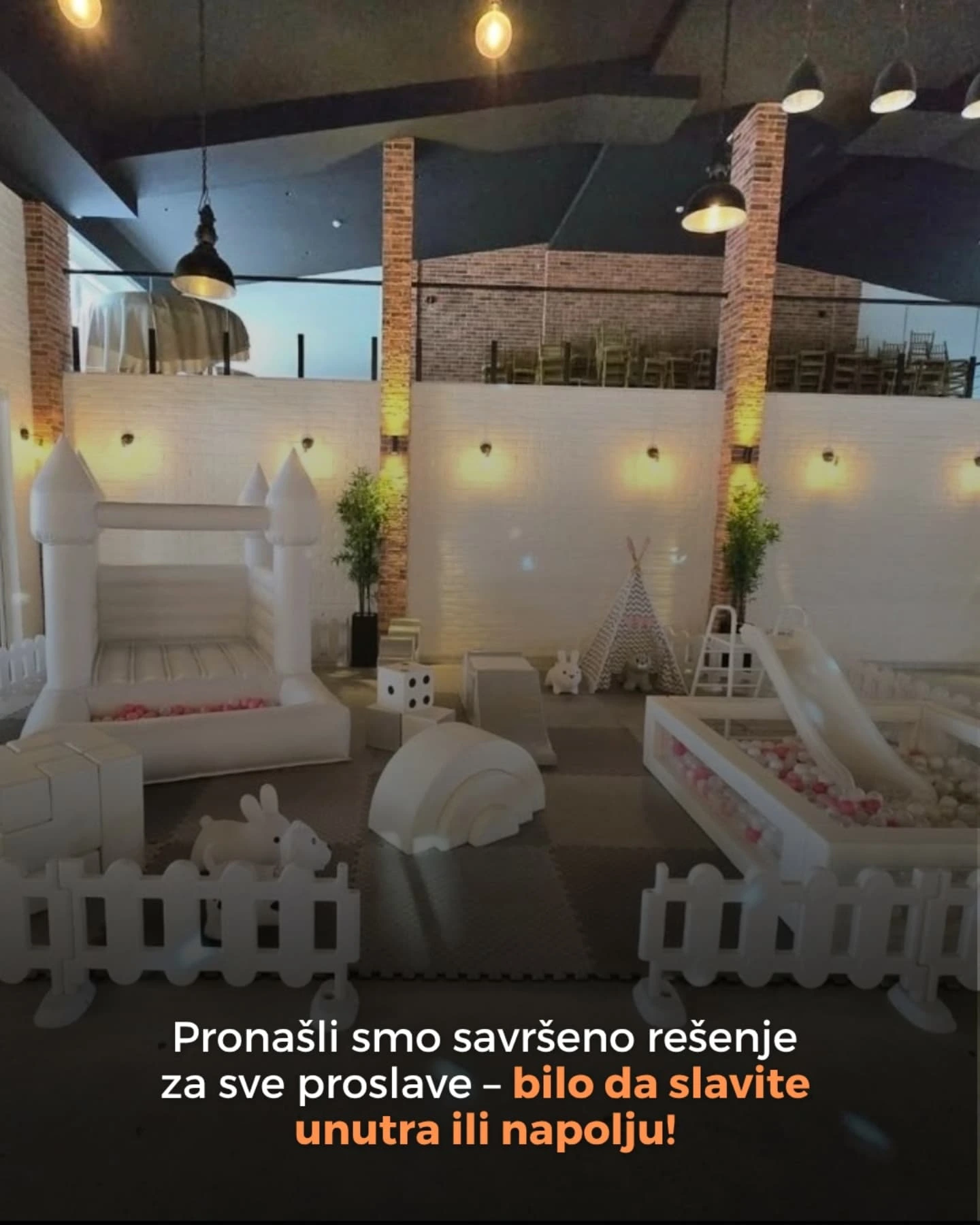 Kombinovana proslava — beli dvorac, Soft Play i Bubble House